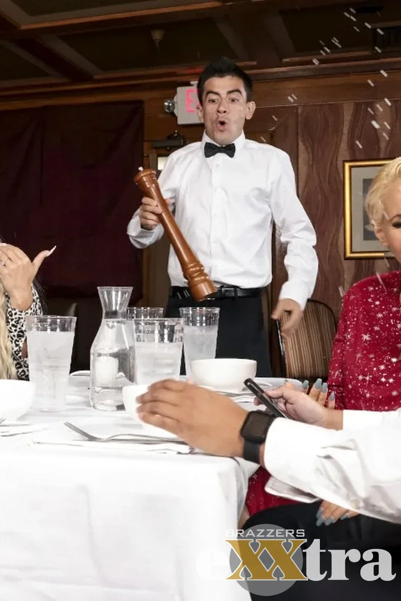 Waiter Gets Served a Big Round Ass