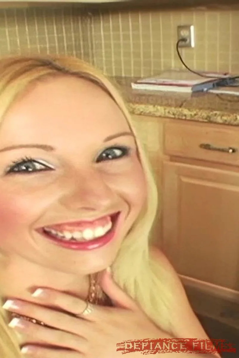 Sexy Blonde Megan Fucked In The Ass On The Kitchen Floor