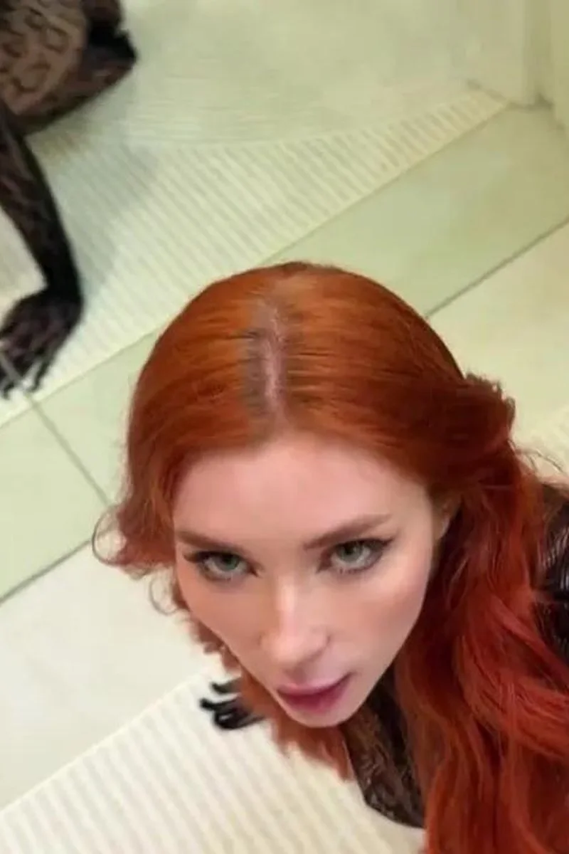 Redhead Beauty In Fishnet Bodystocking Passionate Fucking On The Floor Till Cum On Ass - Sweetie Fox