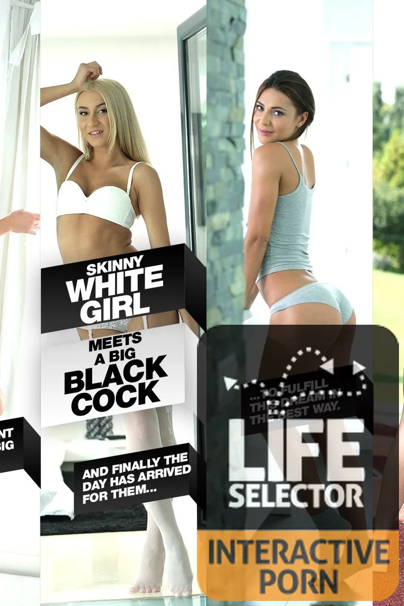 Skinny White Girl Meets a Big Black Cock
