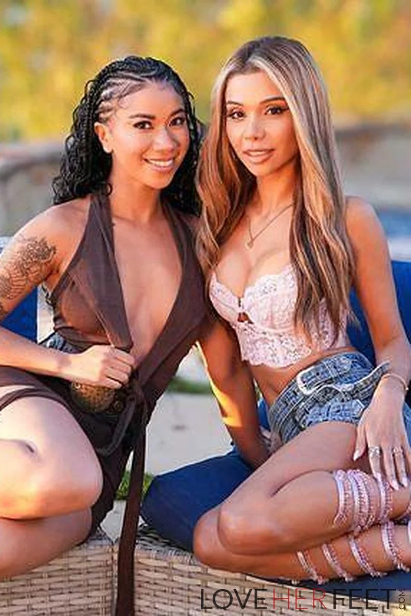 JOI Foot Tease With Ava Amira & Ameera Green