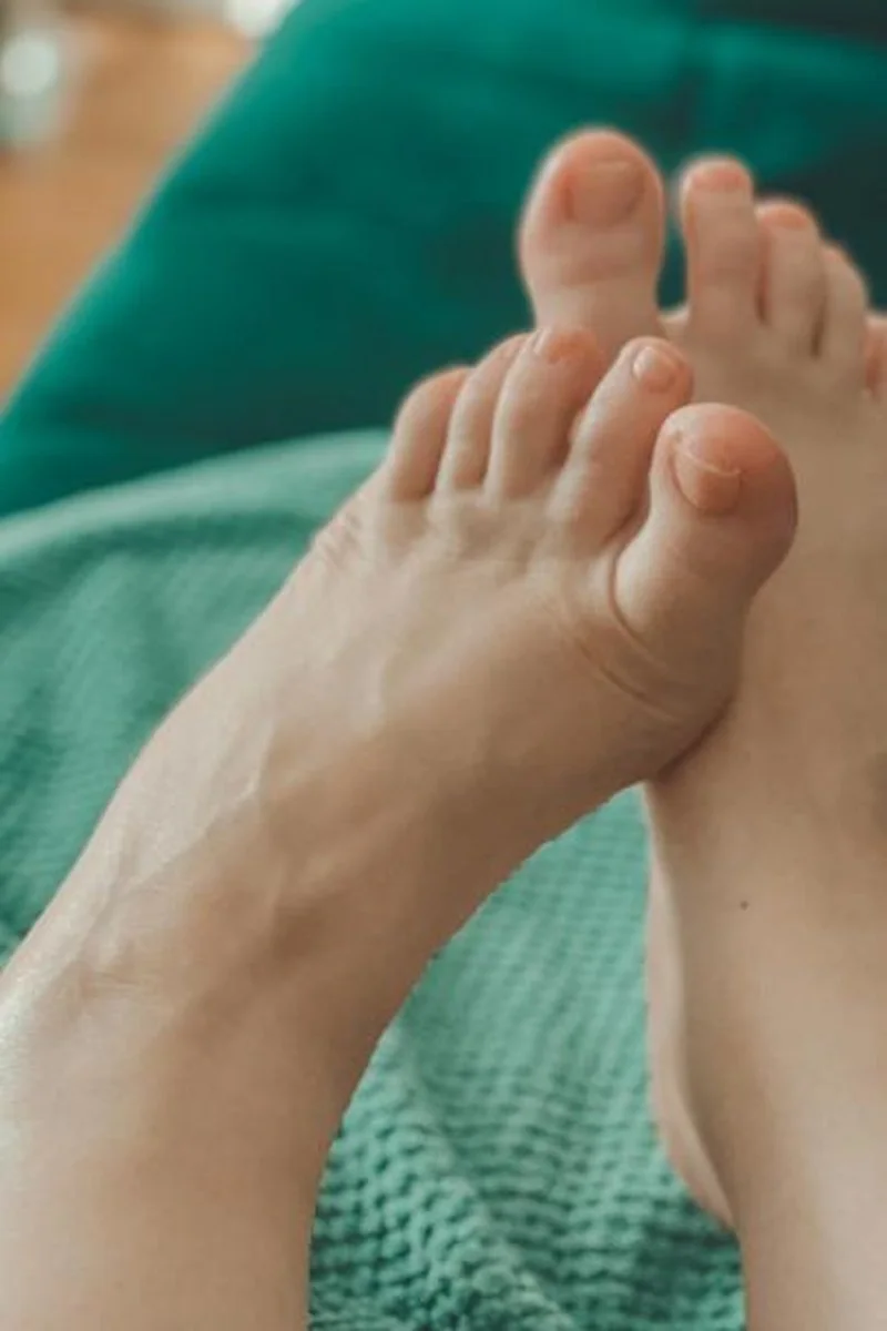 Putting On Some Lotion On My Feet And Toes