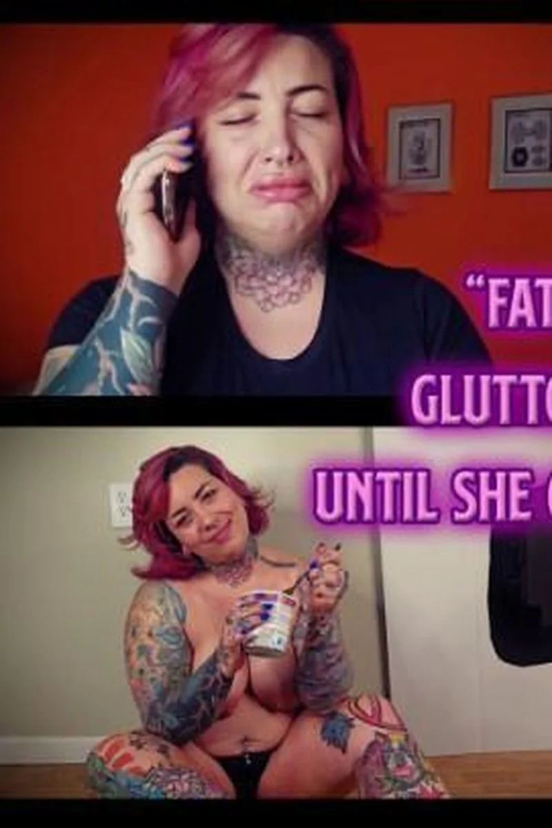 Fat Ass Gets Stuck - Glutton Stuffs And Can't Leave