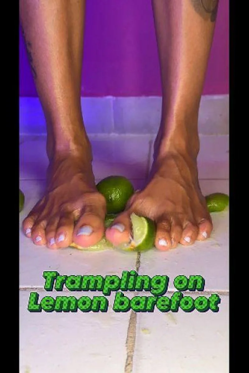 Trampling On Lemon Barefoot