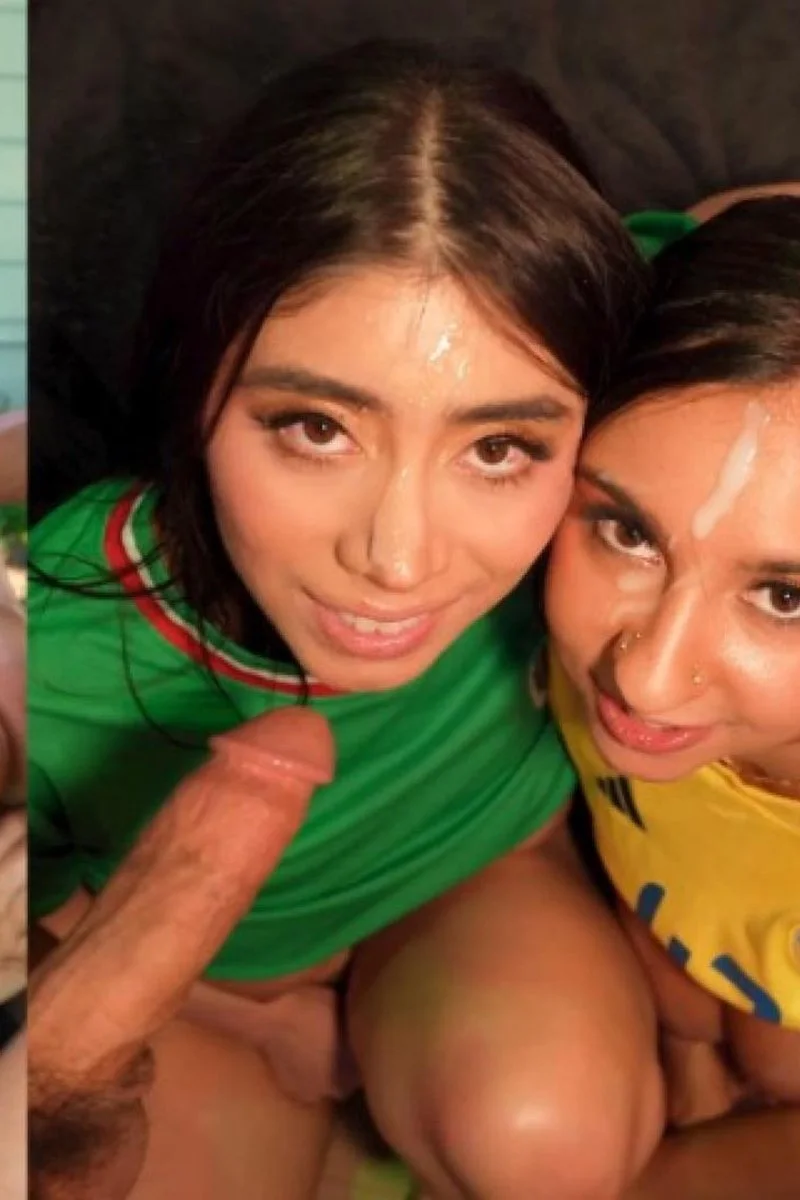 Punished With Violet Myers In Messy Double Facial Threesome