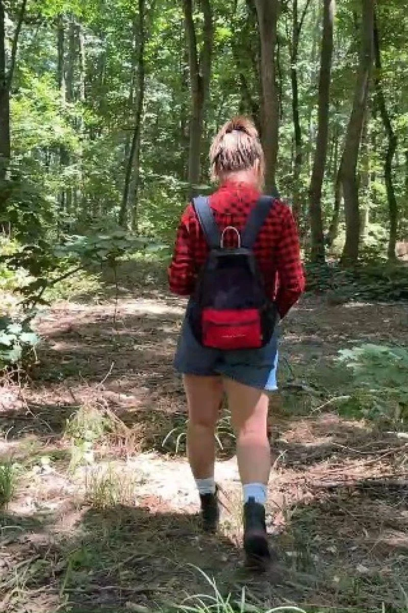Naughty Hitchhiker Flashes You In The Woods