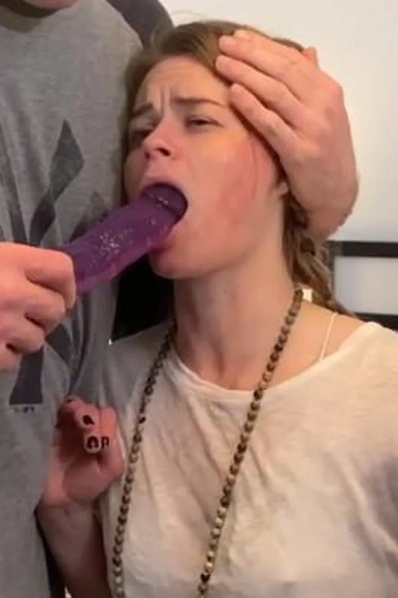 Submissive Innocent Deepthroat Training With Huge Dildo