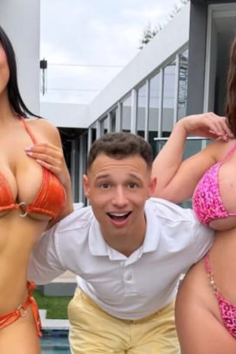 Violet Myers And Raissa Bellini Seduce Young Pool Boy