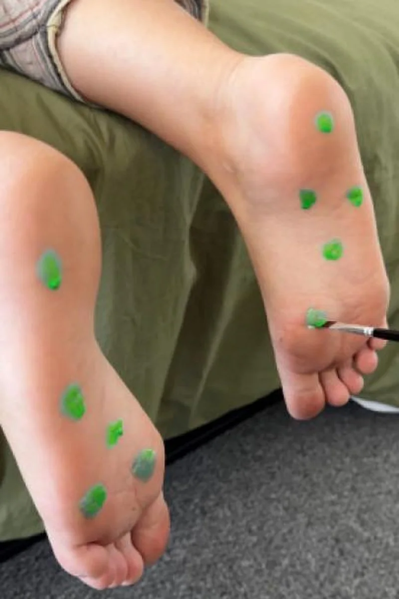 Green Painted Circles