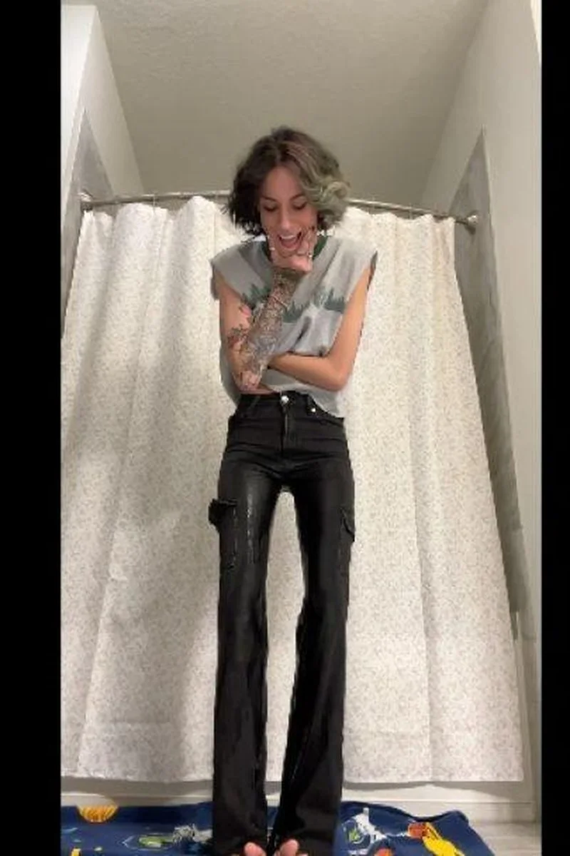 Soaking Black Bellbottom Jeans