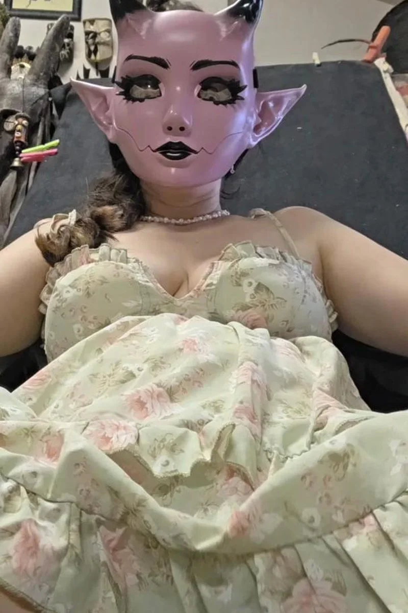 Succubus Masturbating In A Cute Dress