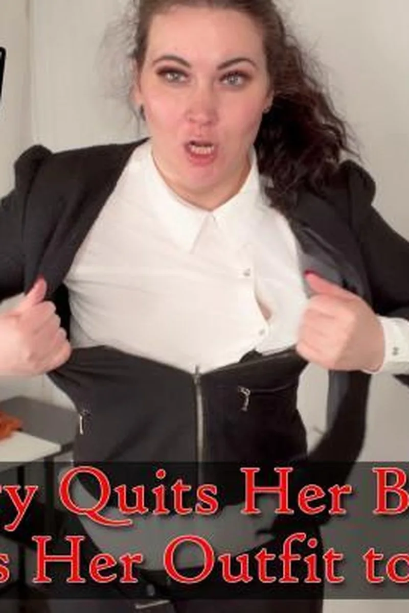 Secretary Quits Her Boring Job Rips Her Outfit To Shreds