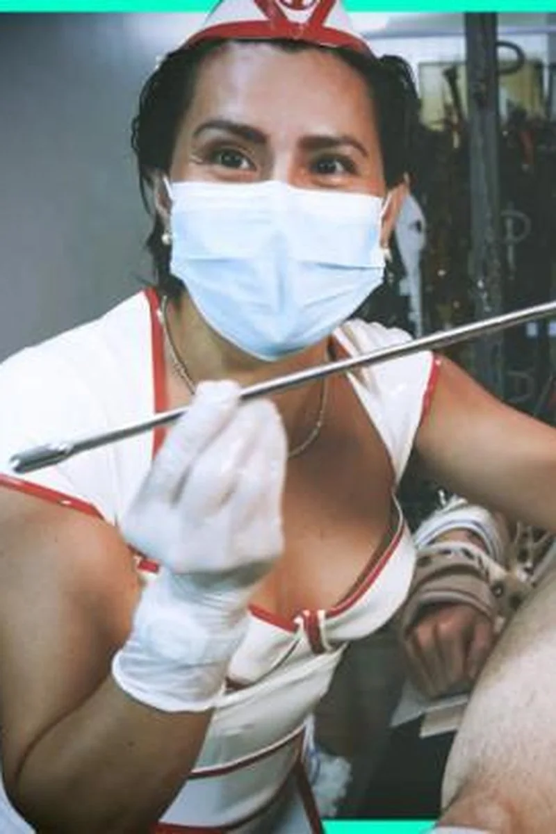 Latex Nurse Dominafire Sounds And Milks Segufix Bound Slave