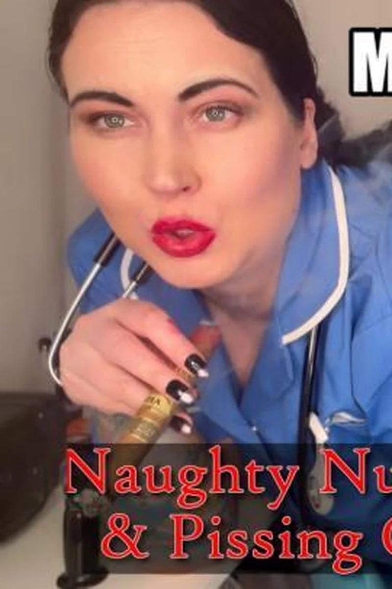 Naughty Nurse Caught Smoking Pissing Gets Anal Creampie