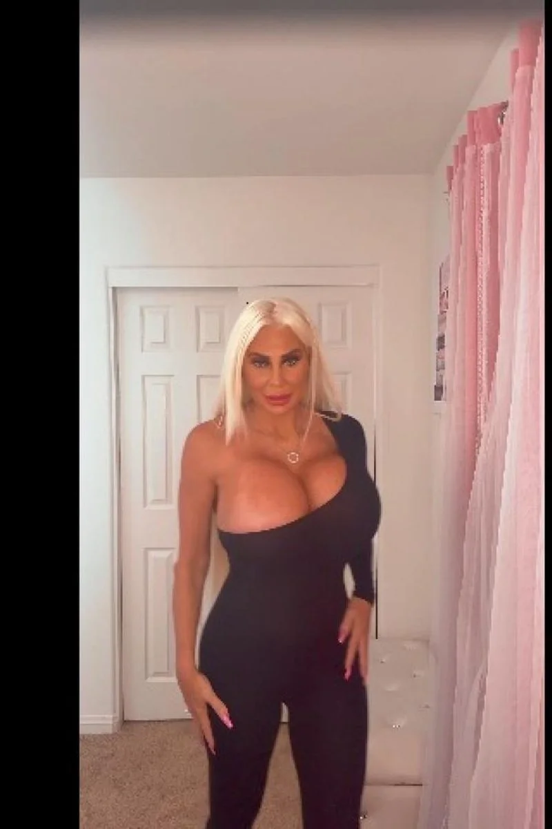 1 Piece Jump Suit Stripping Out Of With Huge Boobs