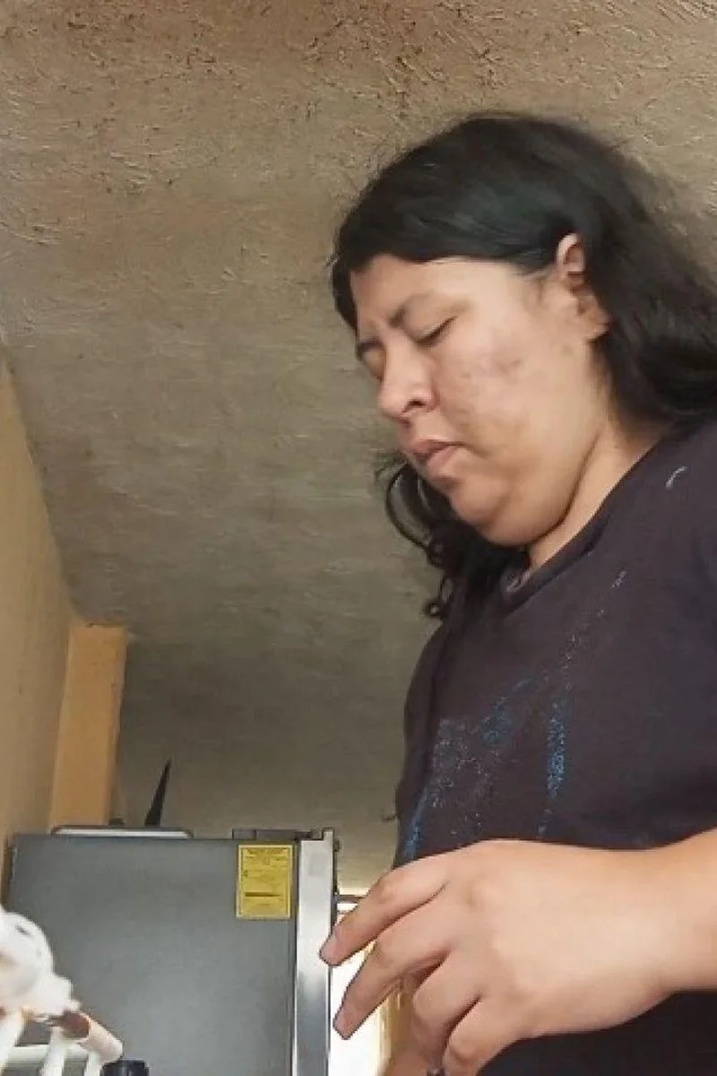 Sick Latina Washing Dishes. Cough Fetish