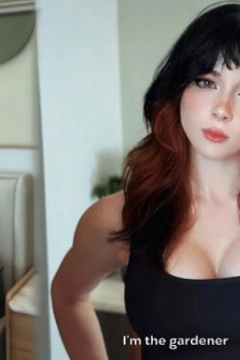 Hot Brunette Fucks Gardener While Husband Is On Businesstrip