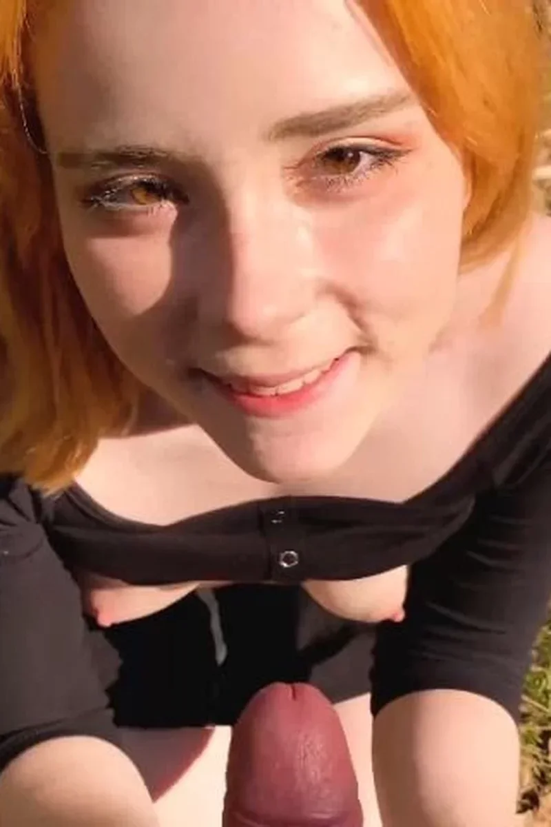 Redhead Deep Sucking and Doggystyle Fuck
