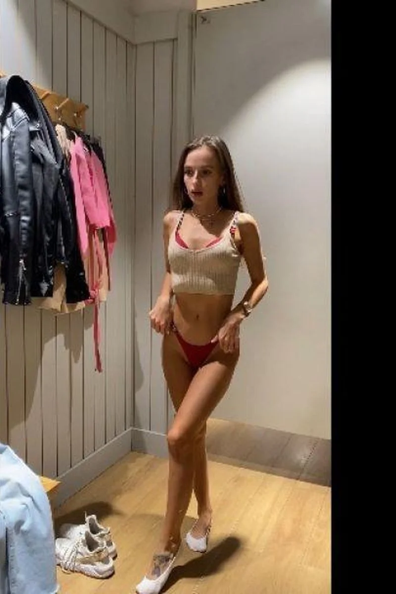 I Try On Different Clothes In The Fitting Room