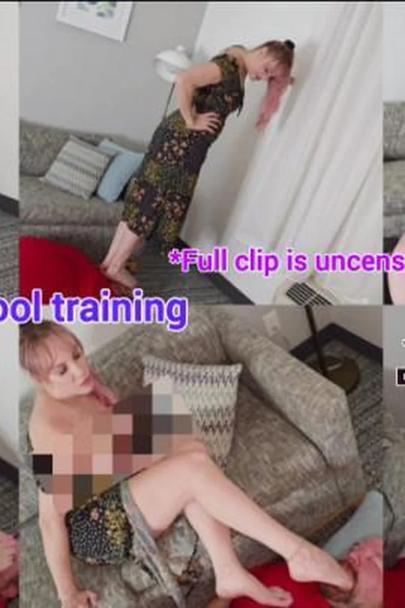 Topless Footstool Training With Goddess Vicky Vix