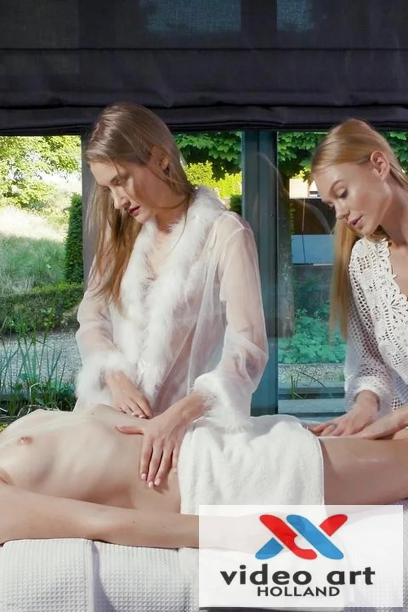Tiffany Tatum and Nancy Ace Give Haily Sanders a Happy Ending Lesbo Massage
